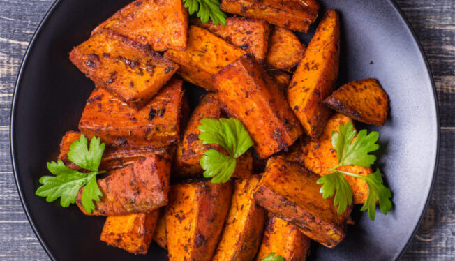 Zoete aardappel uit de oven